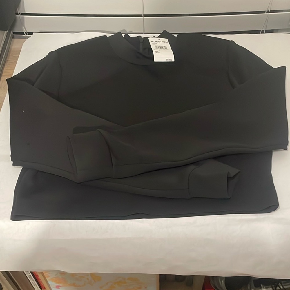 Good American Scuba Long Sleeve Mock Neck Top - Picture 5 of 5